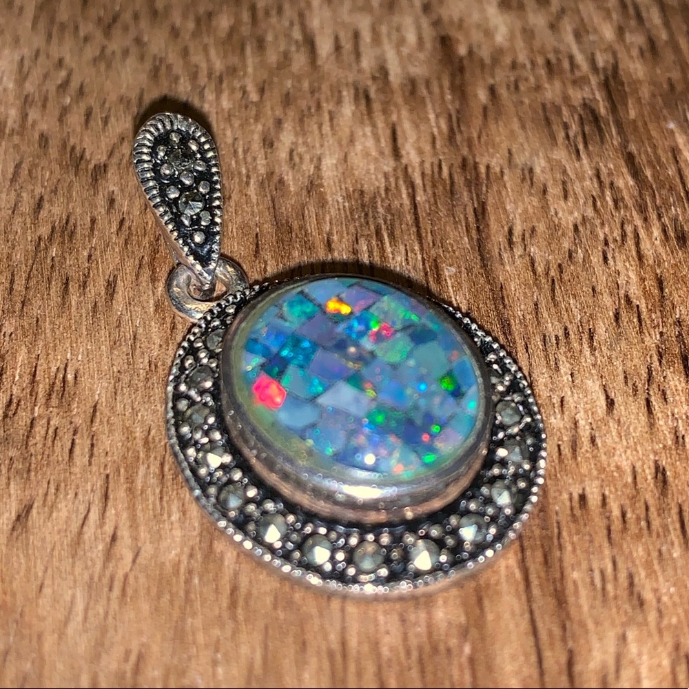 Pretty Blue Mosaic Pendant
